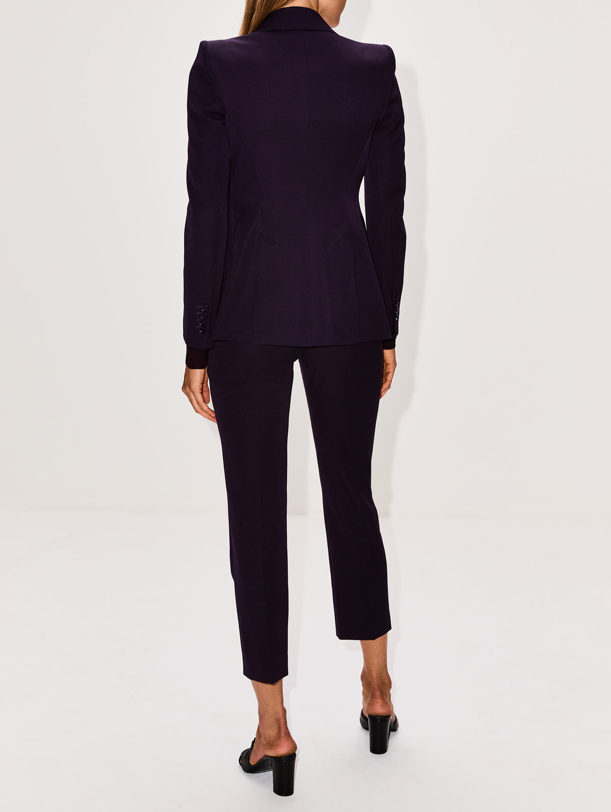 Fitted Suit Jacket,ALEXANDER MCQUEEN,VIOLET,Image 3