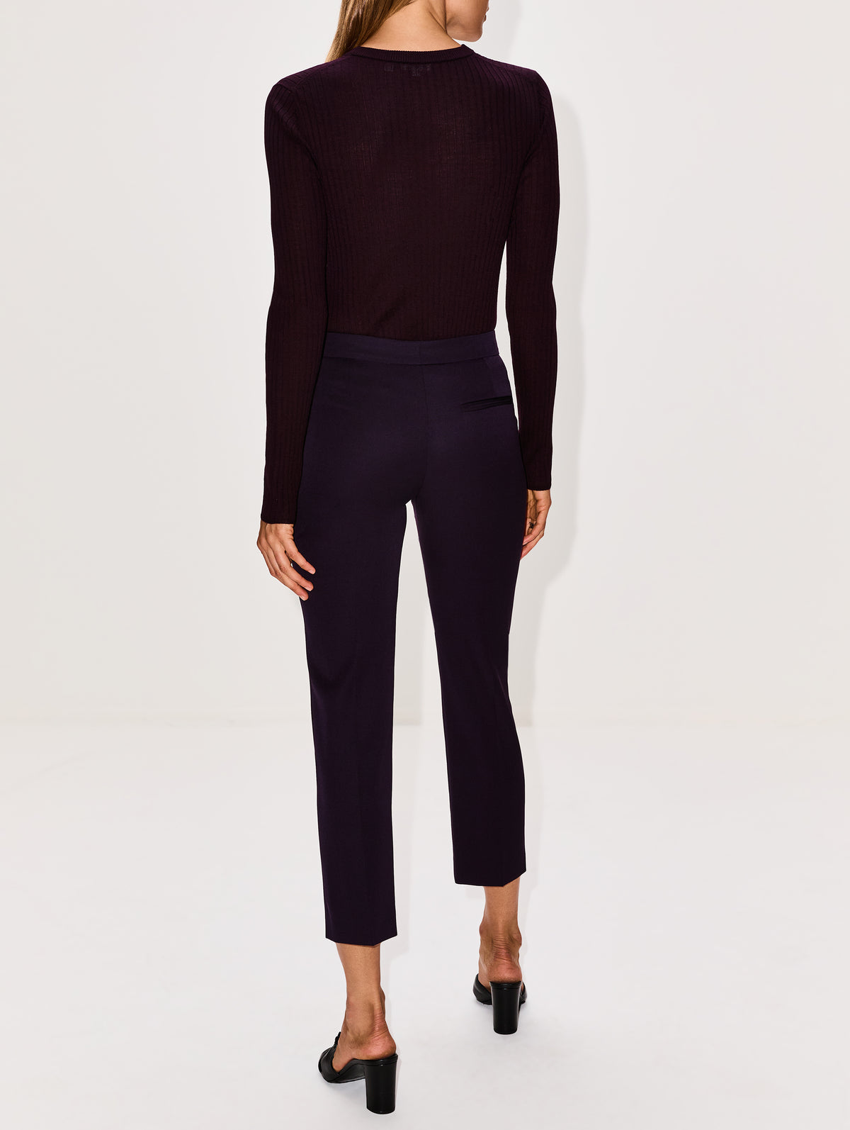 Cigarette Trouser,ALEXANDER MCQUEEN,VIOLET,Image 4