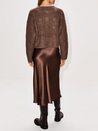 Tristan Cable Pullover Top,SABLYN,SWISS BROWN,Image 3