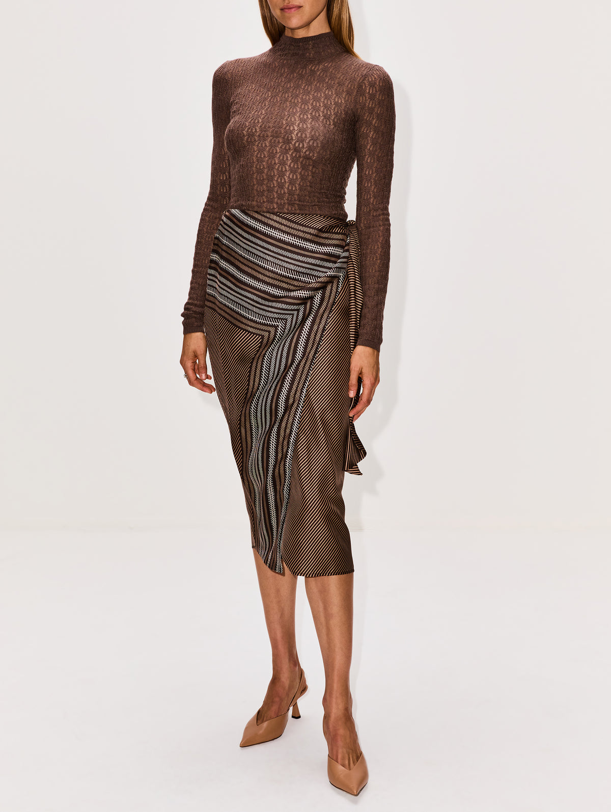 Edro Skirt,MAX MARA,CHOCOLATE,Image 2