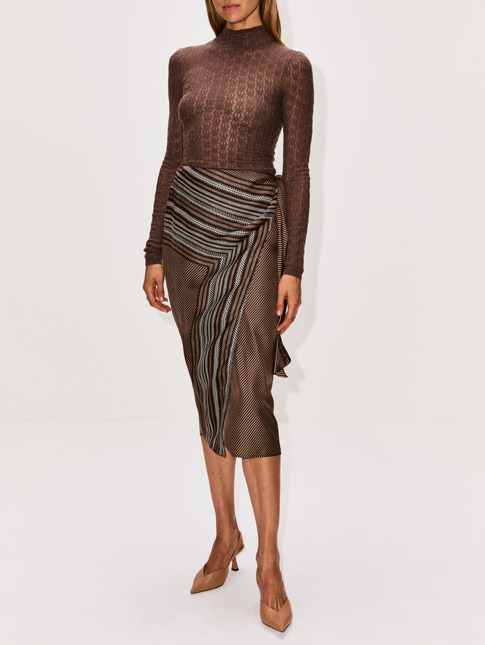 Edro Skirt,MAX MARA,CHOCOLATE,Image 1