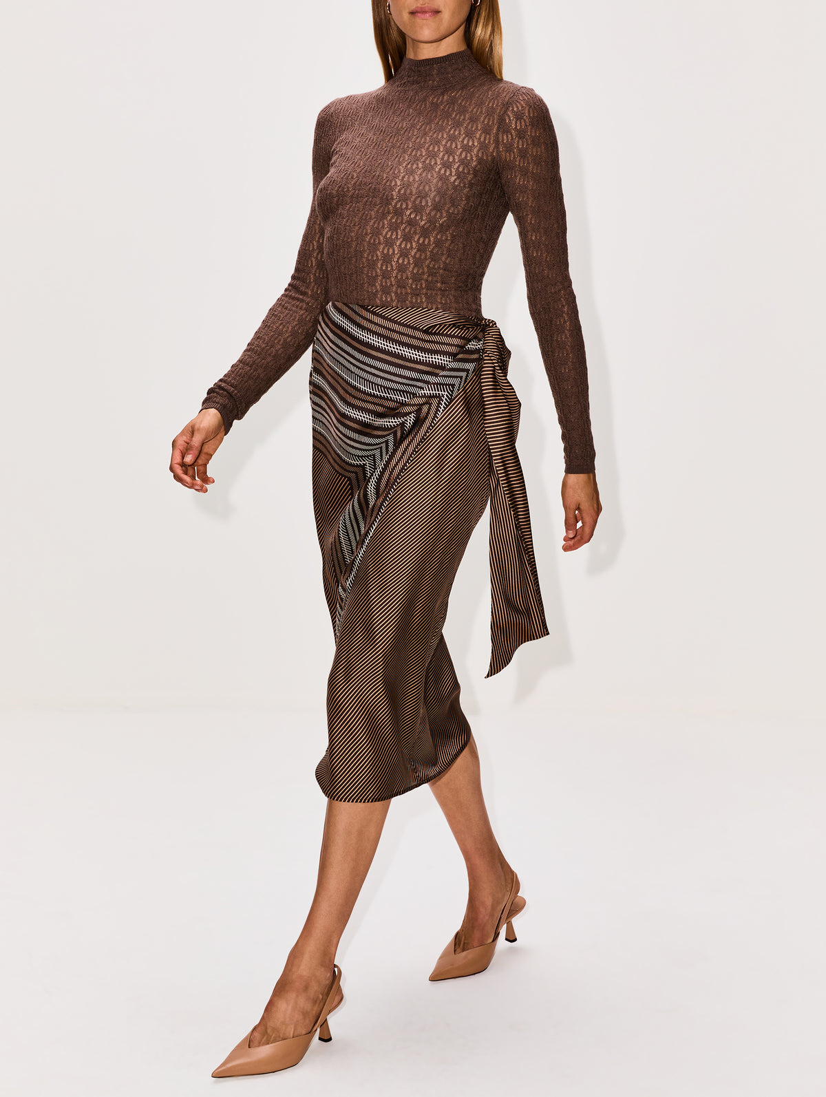 Edro Skirt,MAX MARA,CHOCOLATE,Image 3