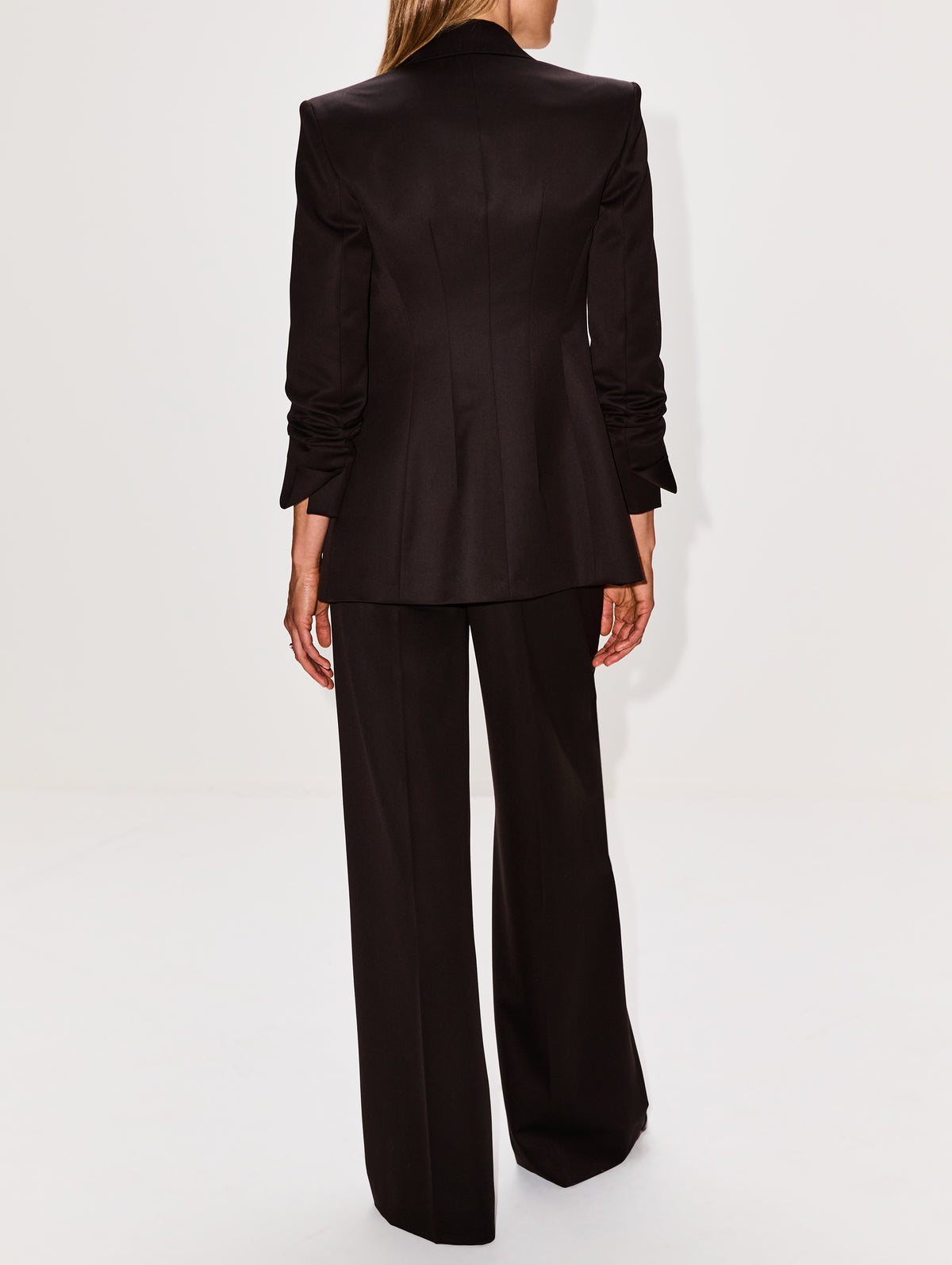 Tuxedo Double Breasted Jacket,SASUPHI,BROWN,Image 3