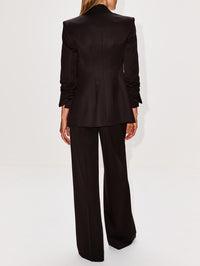 Tuxedo Double Breasted Jacket,SASUPHI,BROWN,Image 3