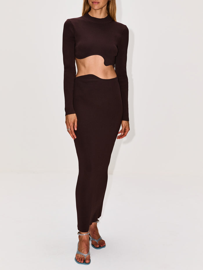 Maparadita Long Sleeve Top,CHRISTOPHER ESBER,ESPRESSO,Image 1