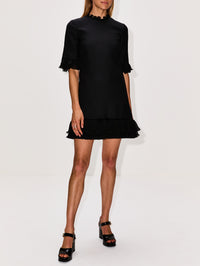Crepe Couture Dress,VALENTINO GARAVANI,NERO,Image 2