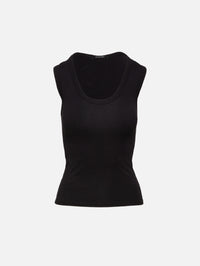 Cori Scoop Tank,ELYSEWALKER LABEL,BLACK,Image 1