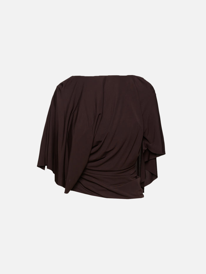Fluid Jersey Top,CHRISTOPHER ESBER,ESPRESSO,Image 1