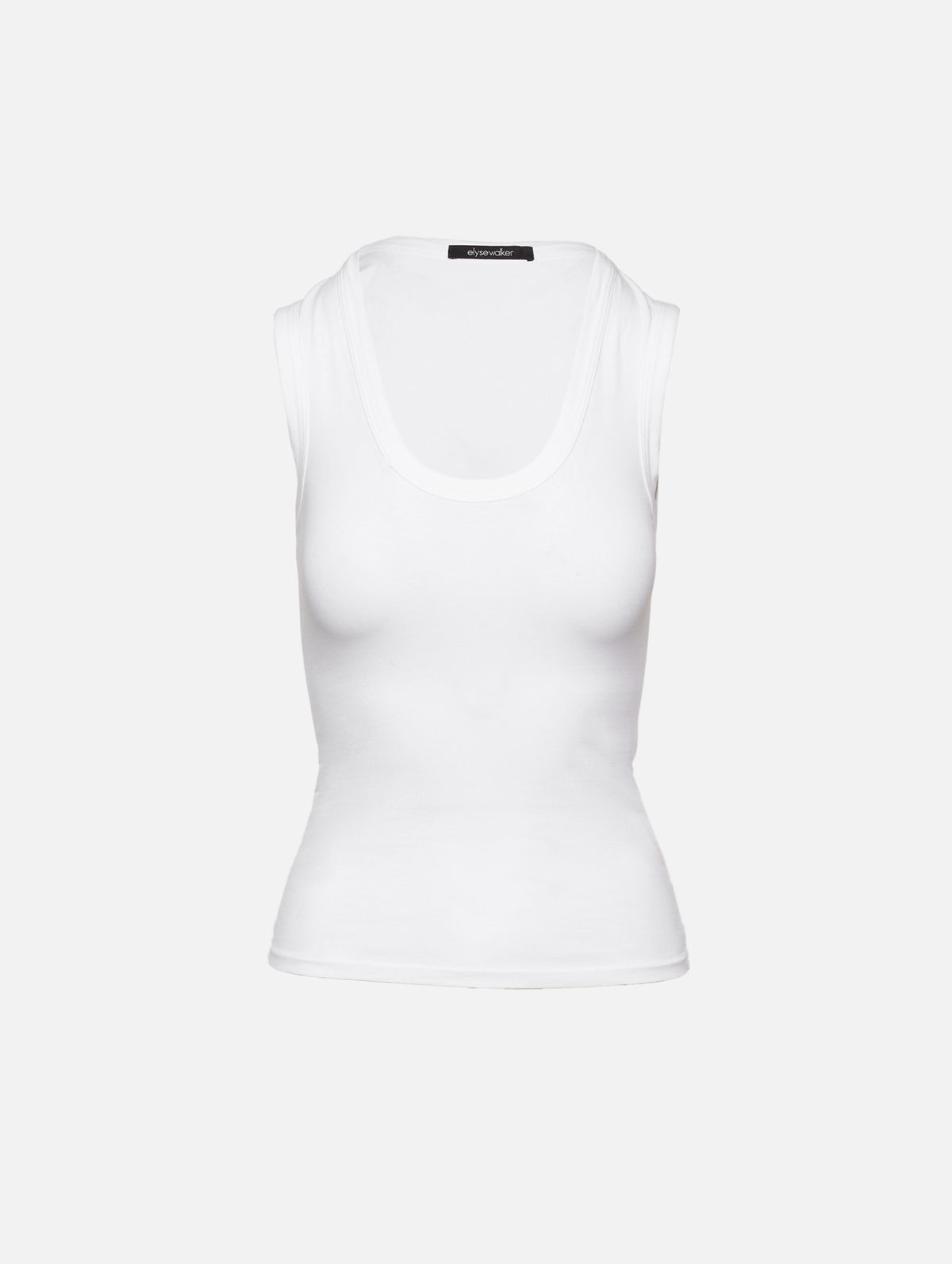 Cori Scoop Tank,ELYSEWALKER LABEL,WHITE,Image 1