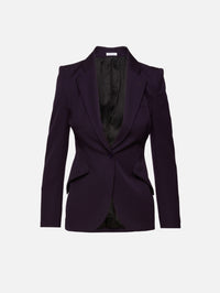 Fitted Suit Jacket,ALEXANDER MCQUEEN,VIOLET,Image 1
