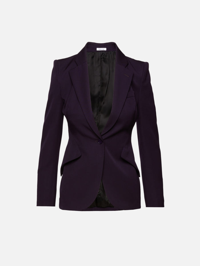 Fitted Suit Jacket,ALEXANDER MCQUEEN,VIOLET,Image 1