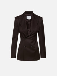 Tuxedo Double Breasted Jacket,SASUPHI,BROWN,Image 1