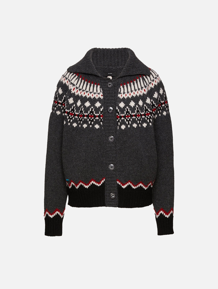 Sweet Winter Jacket,ALANUI,BLACK GREY/MULTI,Image 1