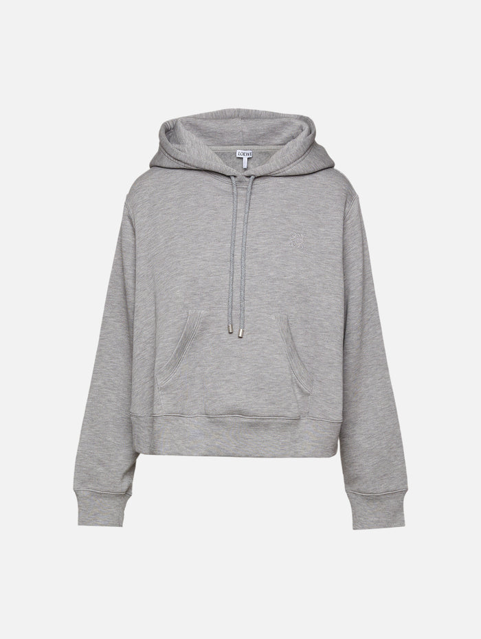 Trapeze Hoodie,LOEWE,GREY MELANGE,Image 1