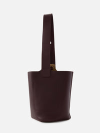 Medium Pebble Bucket Bag,LOEWE,DARK BURGUNDY,Image 3