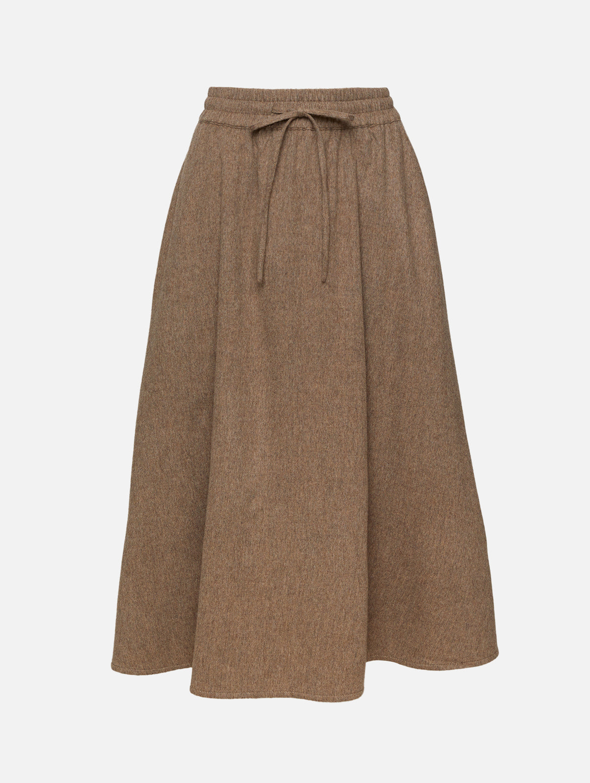 Elastic Waist Skirt,CO,OATMEAL MELANGE,Image 1