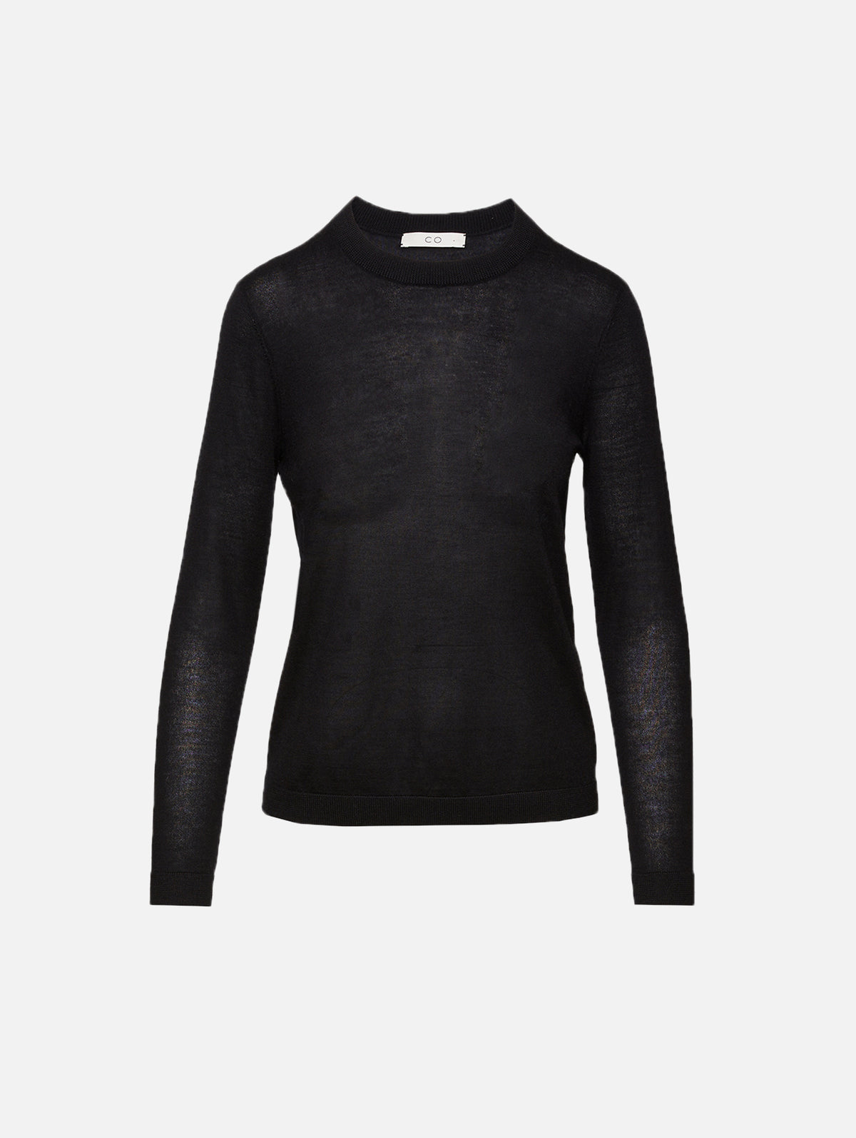 Long Sleeve Crew Top,CO,BLACK,Image 1