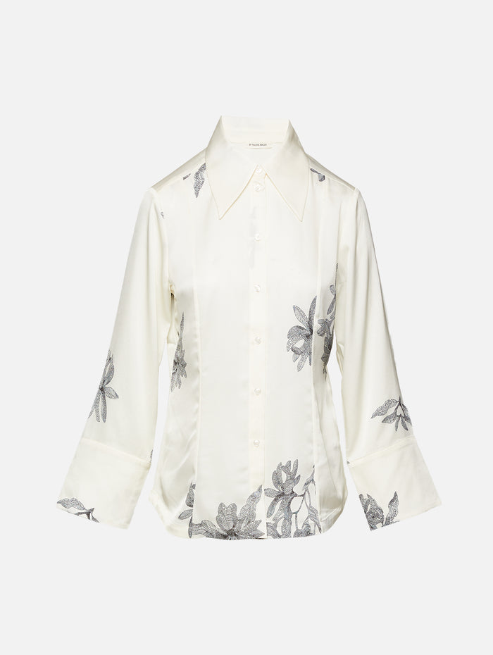 Rosiannas Satin Shirt,BY MALENE BIRGER,FLORAL PRINT,Image 1