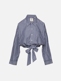 Front Tie Shirt,DENIMIST,DARK NAVY,Image 1