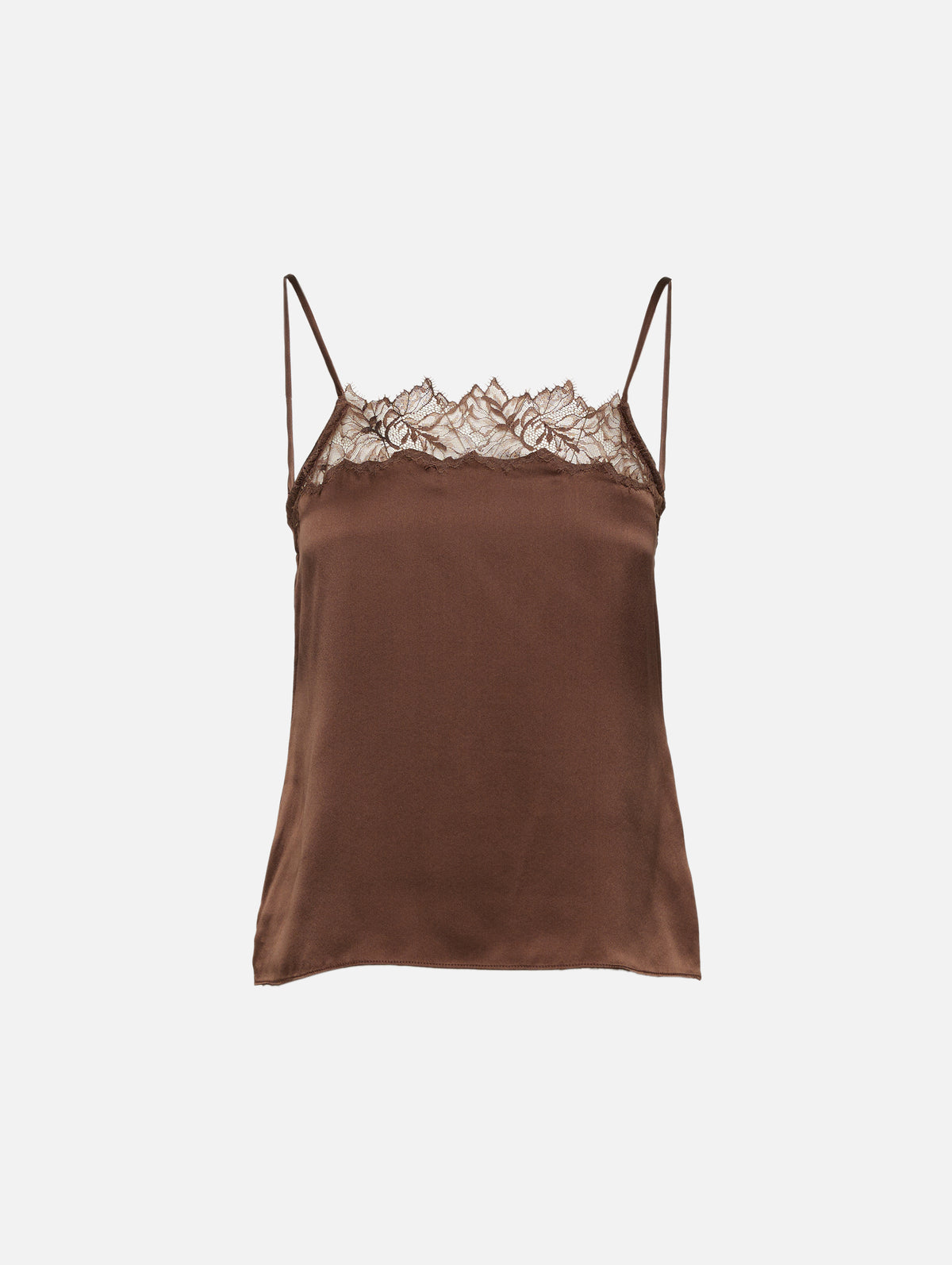 Haya Lace Trim Camisole,SABLYN,SWISS BROWN,Image 1