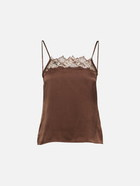 Haya Lace Trim Camisole,SABLYN,SWISS BROWN,Image 1