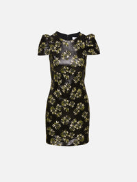 Sunflower Day Dress,ALEXANDER MCQUEEN,BLACK,Image 1