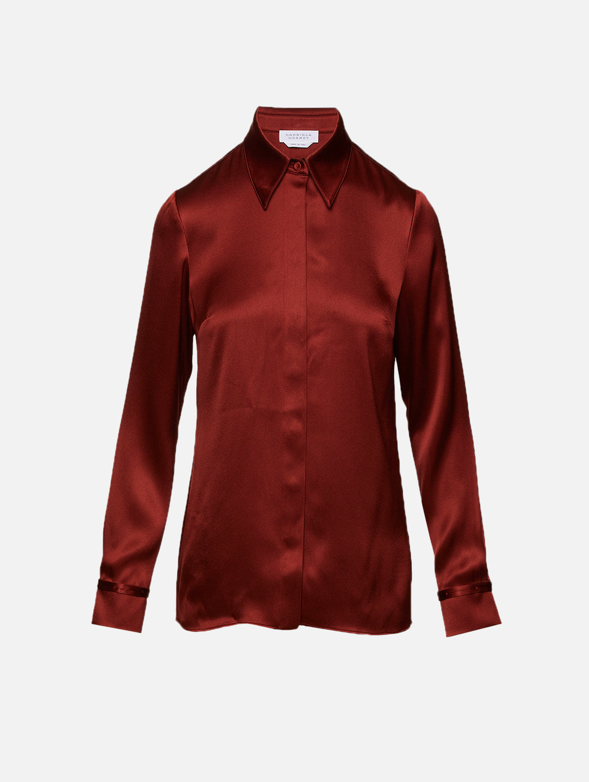 Cruz Shirt,GABRIELA HEARST,BURNT SIENNA,Image 1