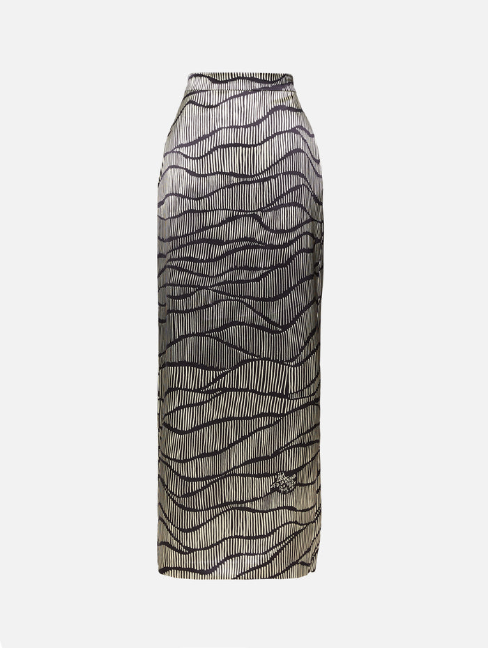 Ivanna Skirt,HEIRLOME,BLACK/IVORY,Image 1