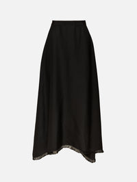Ash Drape Skirt,FFORME,BLACK,Image 1