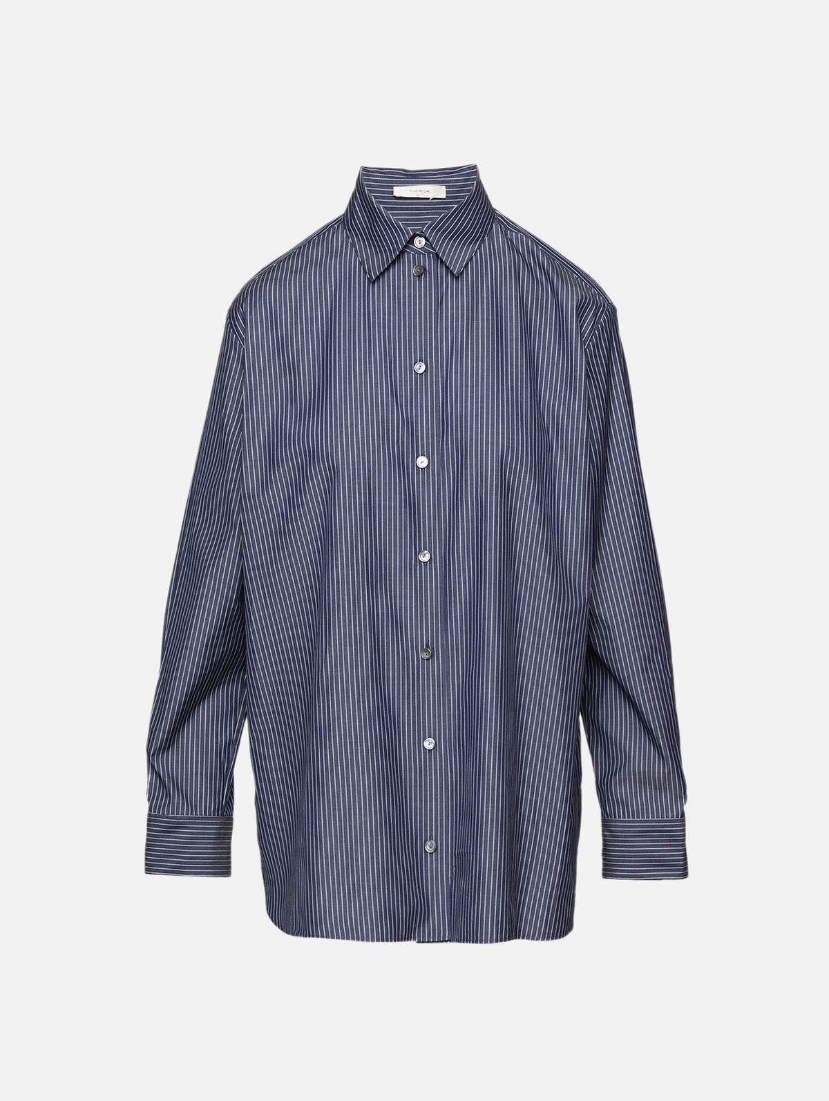 Sisilia Shirt,THE ROW,BLUE W/WHITE,Image 1