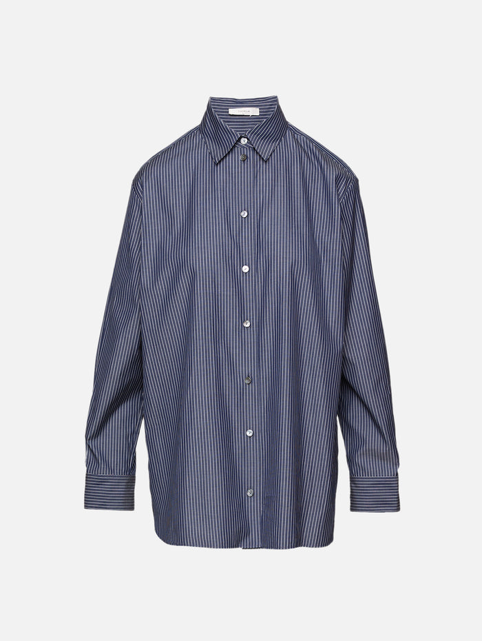 Sisilia Shirt,THE ROW,BLUE W/WHITE,Image 1