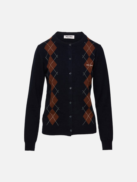 Argyle Cardigan | MIU MIU | elysewalker