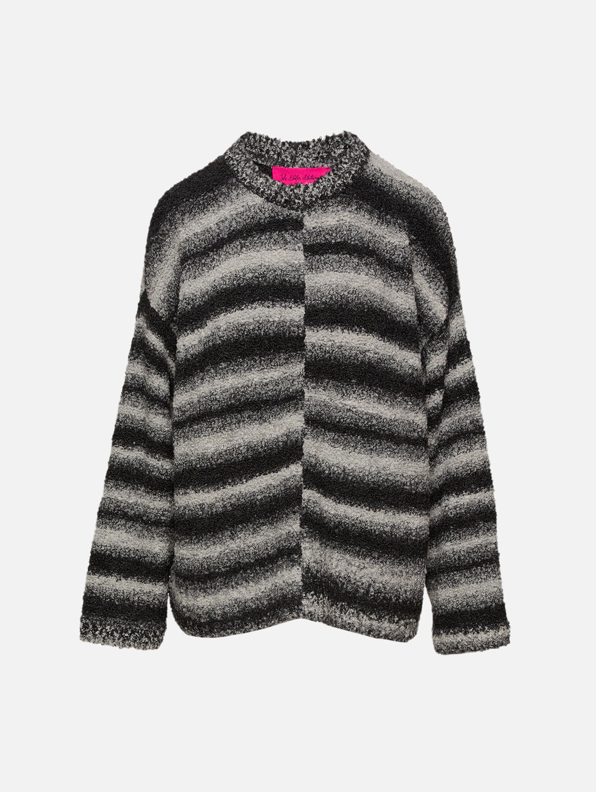 Rover Boucle Pullover Top,THE ELDER STATESMAN,BLACK GRADIENT,Image 1