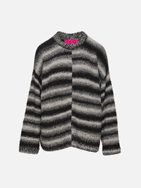 Rover Boucle Pullover Top,THE ELDER STATESMAN,BLACK GRADIENT,Image 1