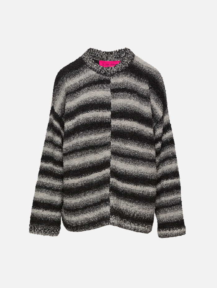 Rover Boucle Pullover Top,THE ELDER STATESMAN,BLACK GRADIENT,Image 1