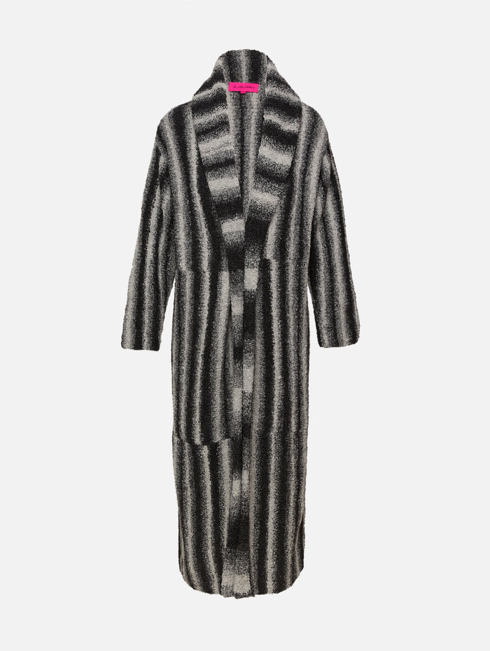 Rover Boucle Robe,THE ELDER STATESMAN,BLACK GRADIENT,Image 1