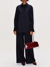 Relaxed Shirt,ANOTHER TOMORROW,NAVY/CHALK,Image 2