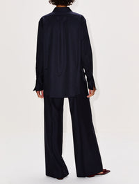 Relaxed Shirt,ANOTHER TOMORROW,NAVY/CHALK,Image 3