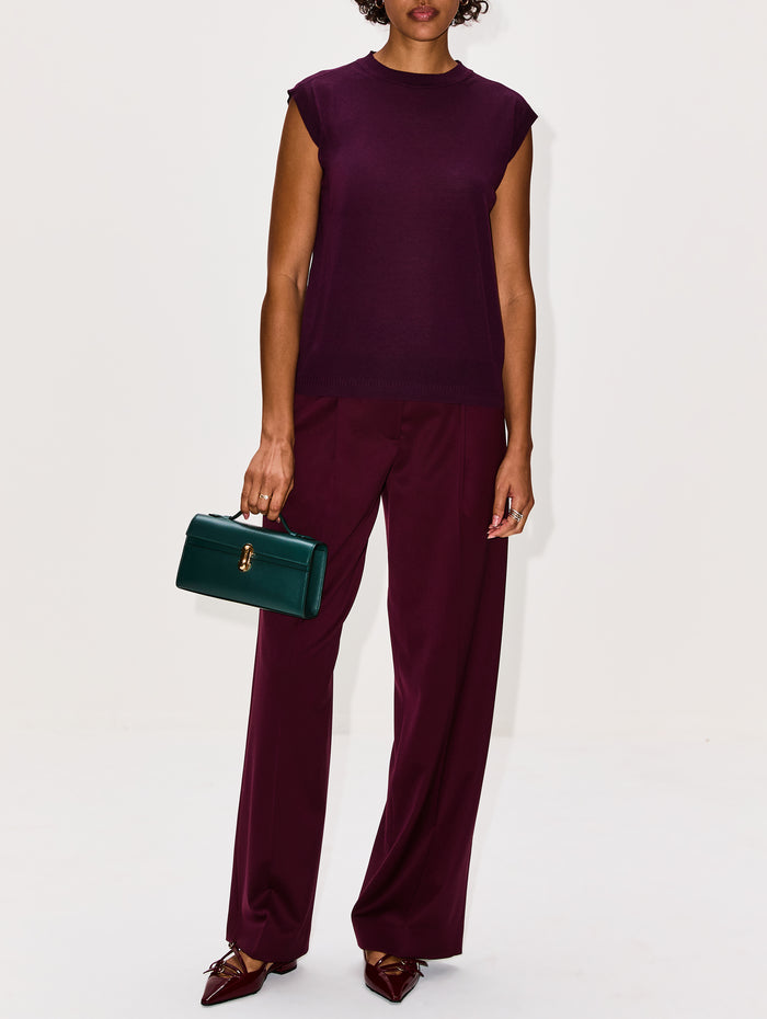 Featherweight Shell Top,ANOTHER TOMORROW,PLUM,Image 1