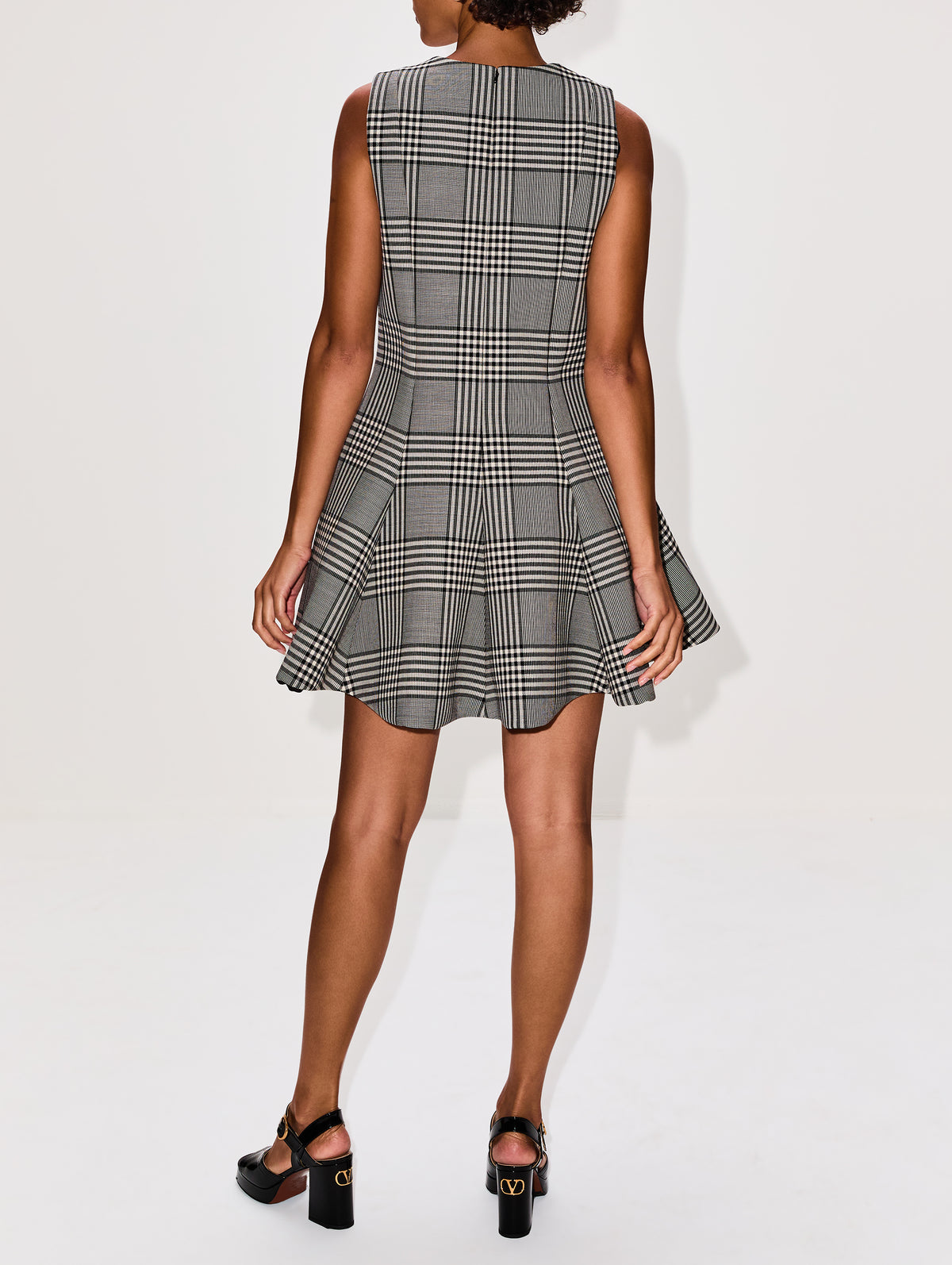 BRANDON MAXWELL | Women's | Sophie Fitted Mini Dress | PRINCE OF WALES Dress COCKTAIL | Size US 10 BRANDON MAXWELL | Women's | Sophie Fitted Mini Dress | PRINCE OF WALES Dress COCKTAIL | Size US 10