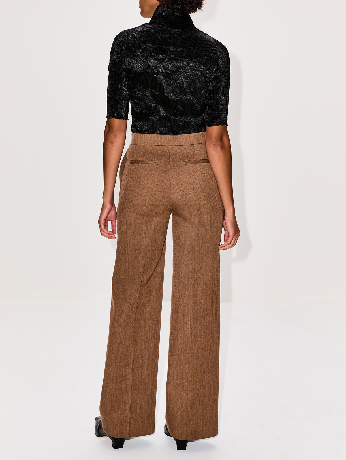 Agel Tailored Trouser,FFORME,CAMEL MELANGE,Image 4