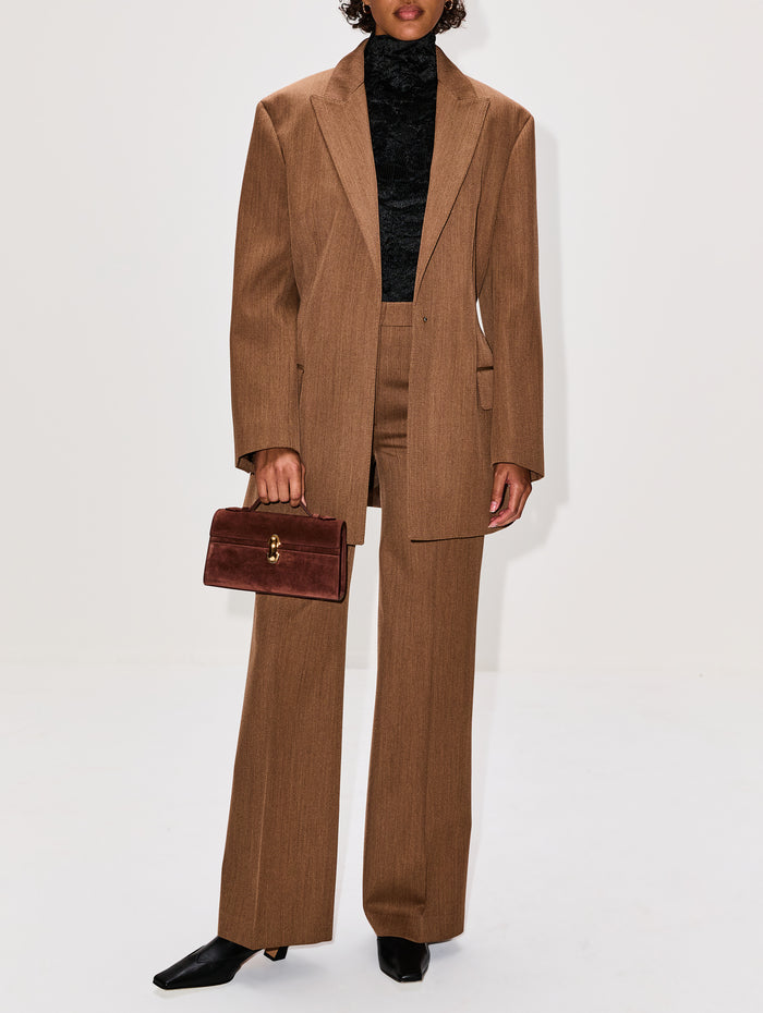 Malina Blazer,FFORME,CAMEL MELANGE,Image 1