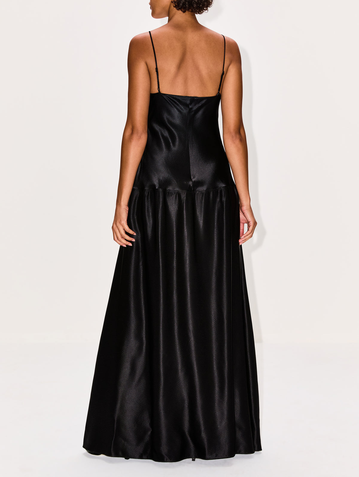 Layla Bias Cut Singlet Dress,FFORME,BLACK,Image 4