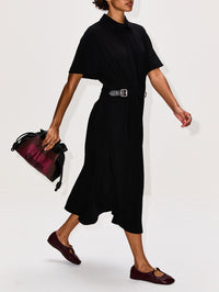 Belted Dress,LOEWE,BLACK,Image 3