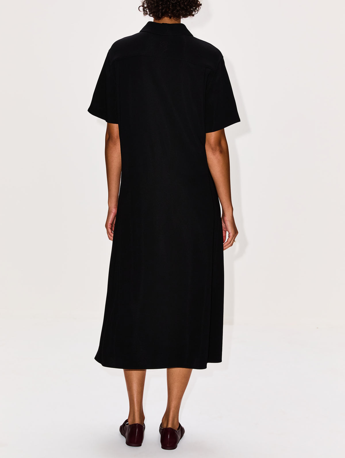 loewe black dress LOEWE Draped Belted Dress