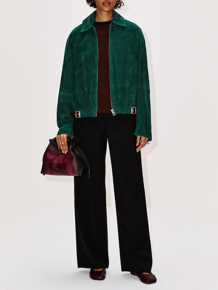 Belted Jacket,LOEWE,GREEN,Image 1