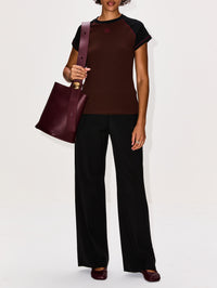 Medium Pebble Bucket Bag,LOEWE,DARK BURGUNDY,Image 2