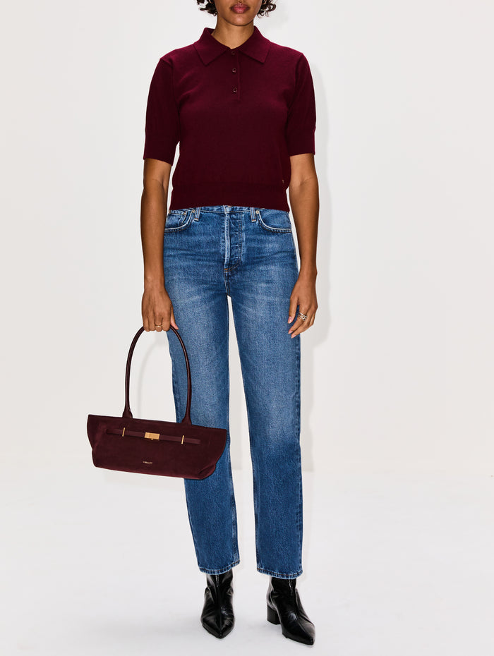 New York Shoulder Bag,DEMELLIER,BURGUNDY,Image 1