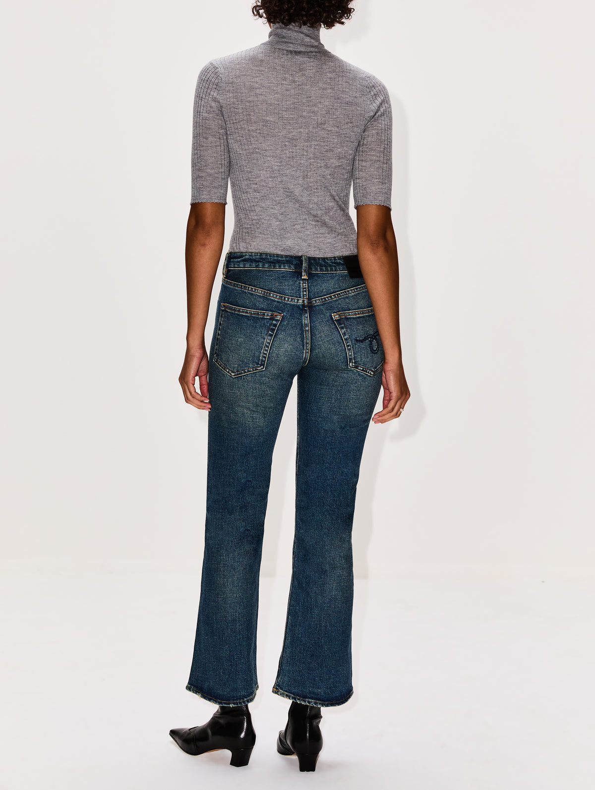 Joan Kick Flare Jean,R13,MELVIN BLUE,Image 3