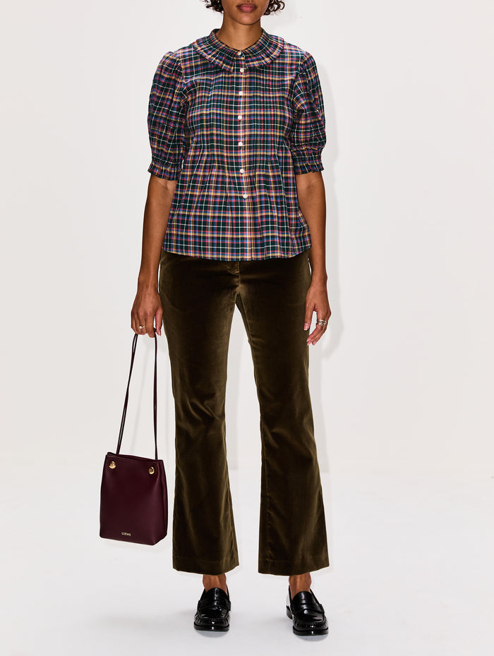 Jess Blouse,BIRDS OF PARADIS BY TROVATA,PRISMA PLAID,Image 1